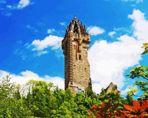 Scotland Tower The National Wallace Monument Stirling Diamond Painting