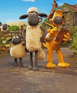 Shaun The Sheep Animation Poster Diamond Painting