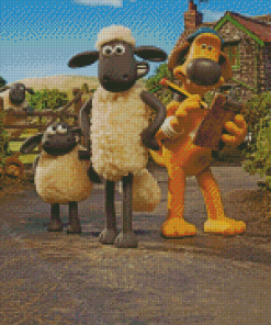 Shaun The Sheep Animation Poster Diamond Painting