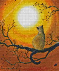 Siamese In A Tree Diamond Painting