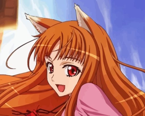 Spice And Wolf Holo Diamond Painting