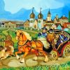 Stagecoach And Horses Diamond Painting