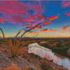 Sunset Over Big Bend National Park Diamond Painting