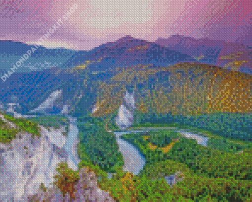 Sunset Rhine Valley Diamond Painting