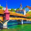 Switzerland Spreuer Bridge Diamond Painting