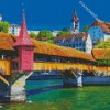 Switzerland Spreuer Bridge Diamond Painting