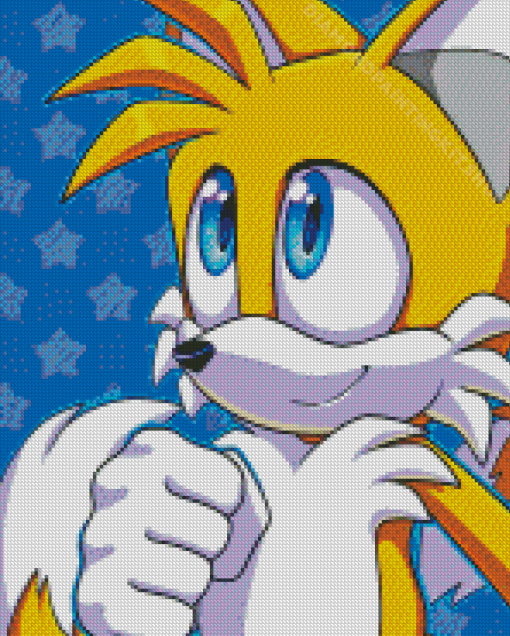 Tails The Hedgehog Character Diamond Painting