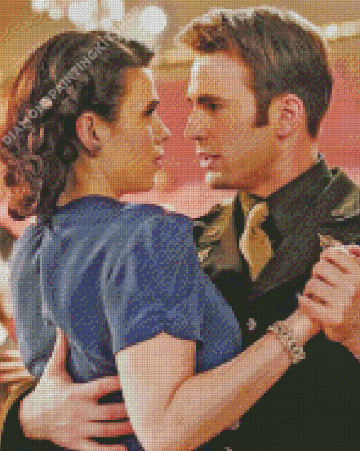 The Agent Peggy Carter And Steve Diamond Painting