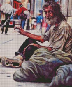 The Homeless Man Diamond Painting