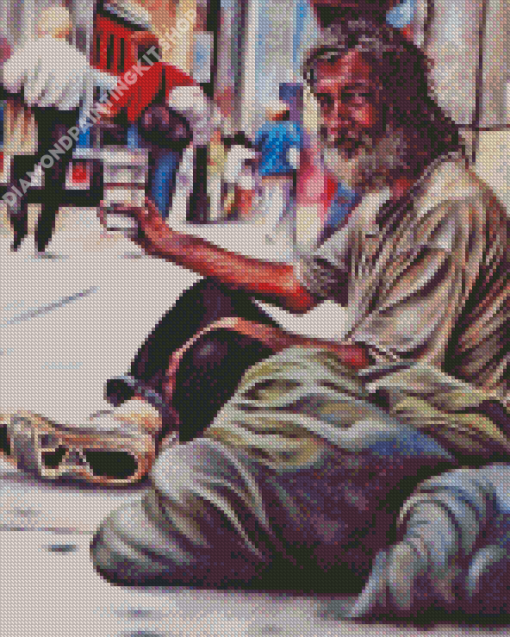 The Homeless Man Diamond Painting