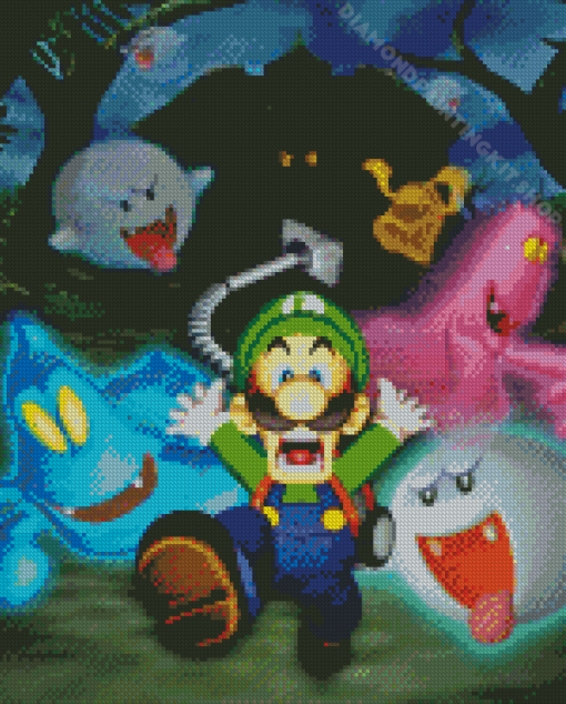 The Luigis Mansion Video Game Diamond Painting