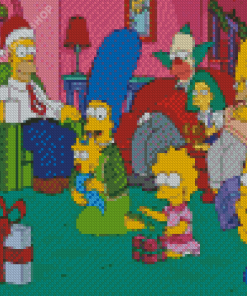 The Simpsons With Christmas Gifts Diamond Painting