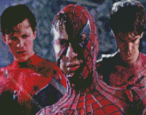 Three Spidermen Diamond Painting