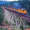 Train On Trestle Diamond Painting