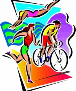 Triathlons Sport Diamond Painting