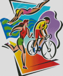 Triathlons Sport Diamond Painting