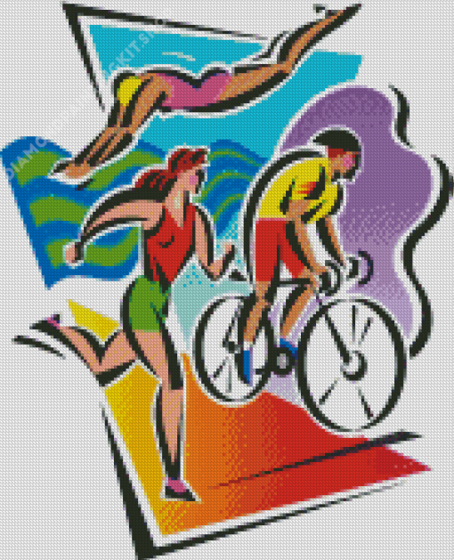 Triathlons Sport Diamond Painting