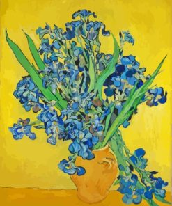 Van Gogh Yellow Vase With Blue Flowers Diamond Painting