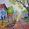 Village Landscape Diamond Painting