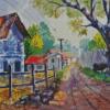 Village Landscape Diamond Painting