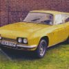 Vintage Yellow Reliant Scimitar Car Diamond Painting