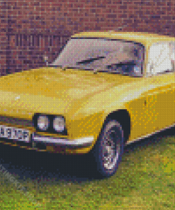 Vintage Yellow Reliant Scimitar Car Diamond Painting