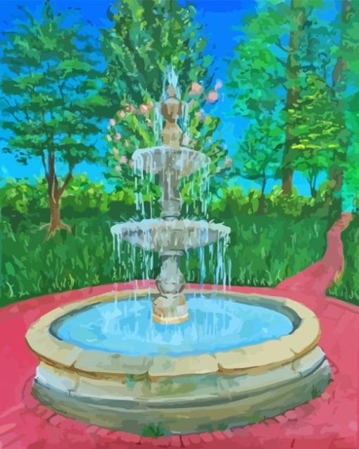 Water Fountain Diamond Painting