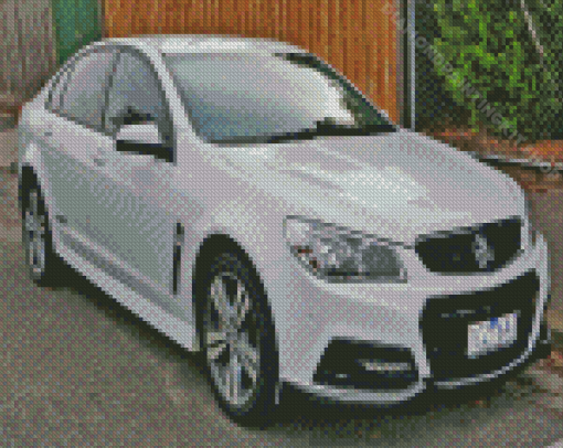 White Holden V8 Commodore Car Diamond Painting