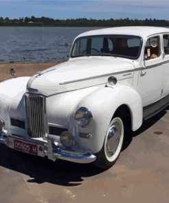 White Vintage Humber Limousine Diamond Painting