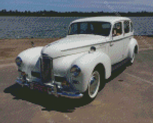 White Vintage Humber Limousine Diamond Painting