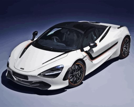 White Ferrari F176 Car Diamond Painting