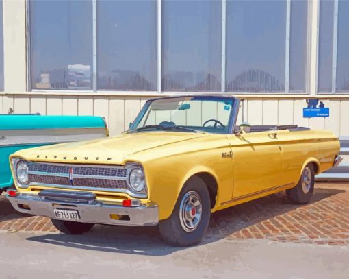 Yellow Plymouth Belvedere Diamond Painting