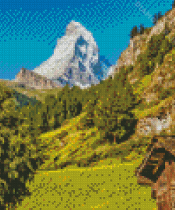 Zermatt Landscape Diamond Painting