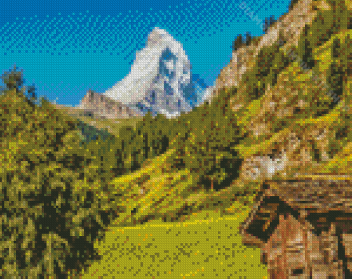 Zermatt Landscape Diamond Painting