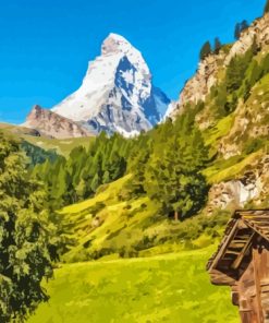 Zermatt Landscape Diamond Painting