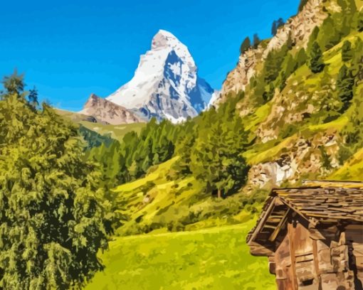 Zermatt Landscape Diamond Painting