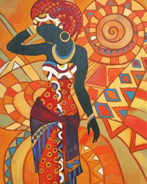 Abstract African Dancer Diamond Painting