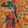 Abstract African Dancer Diamond Painting