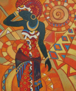 Abstract African Dancer Diamond Painting