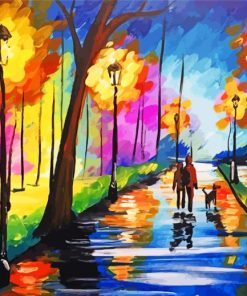 Aesthetic Couple Colorful Park Diamond Painting