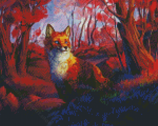 Aesthetic Red Fox Diamond Painting