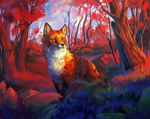 Aesthetic Red Fox Diamond Painting