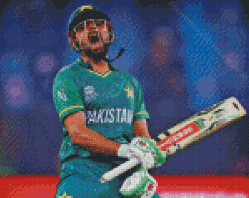 Aesthetic Babar Azam Diamond Painting