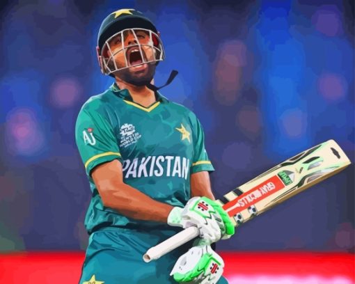 Aesthetic Babar Azam Diamond Painting