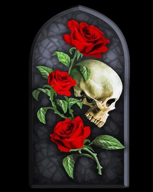 Rose Skull Art Diamond Painting