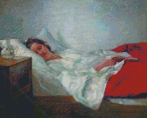 Aesthetic Woman Sleeping Diamond Painting