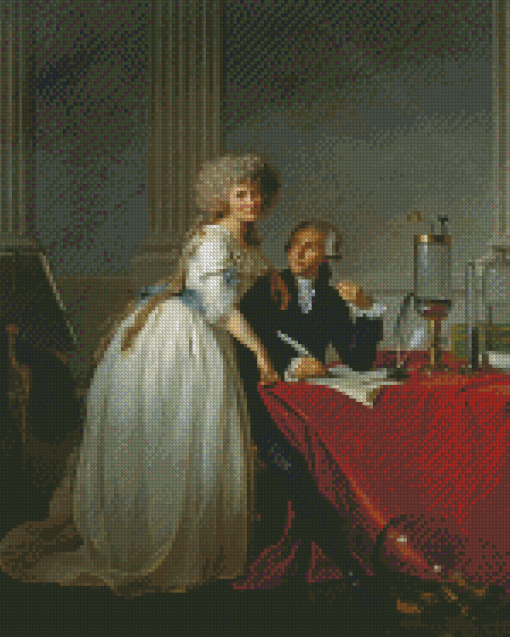 Antoine Laurent Lavoisier And His Wife By Jacques Louis David Diamond Painting