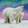 Aurora Northern Lights Polar Bears Diamond Painting