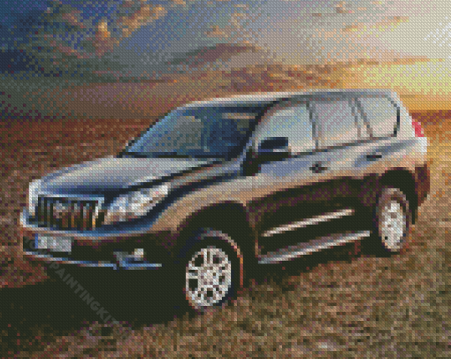 Black Toyota Land Cruiser Car Diamond Painting