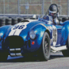 Blue Cobra Race Car Diamond Painting